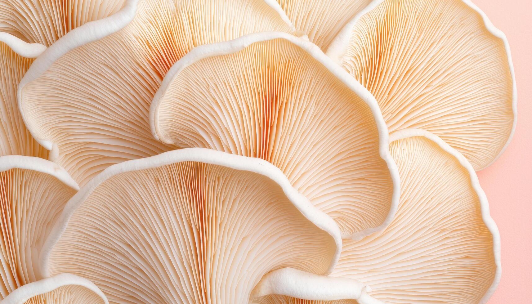 Oyster Mushroom Close-Up Natural Setting Food Photography Soft Background Copyspace photo