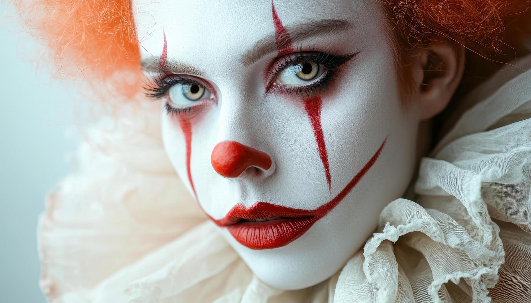 Clown Persona Performance Studio Portrait Photography Artistic Background Copyspace photo