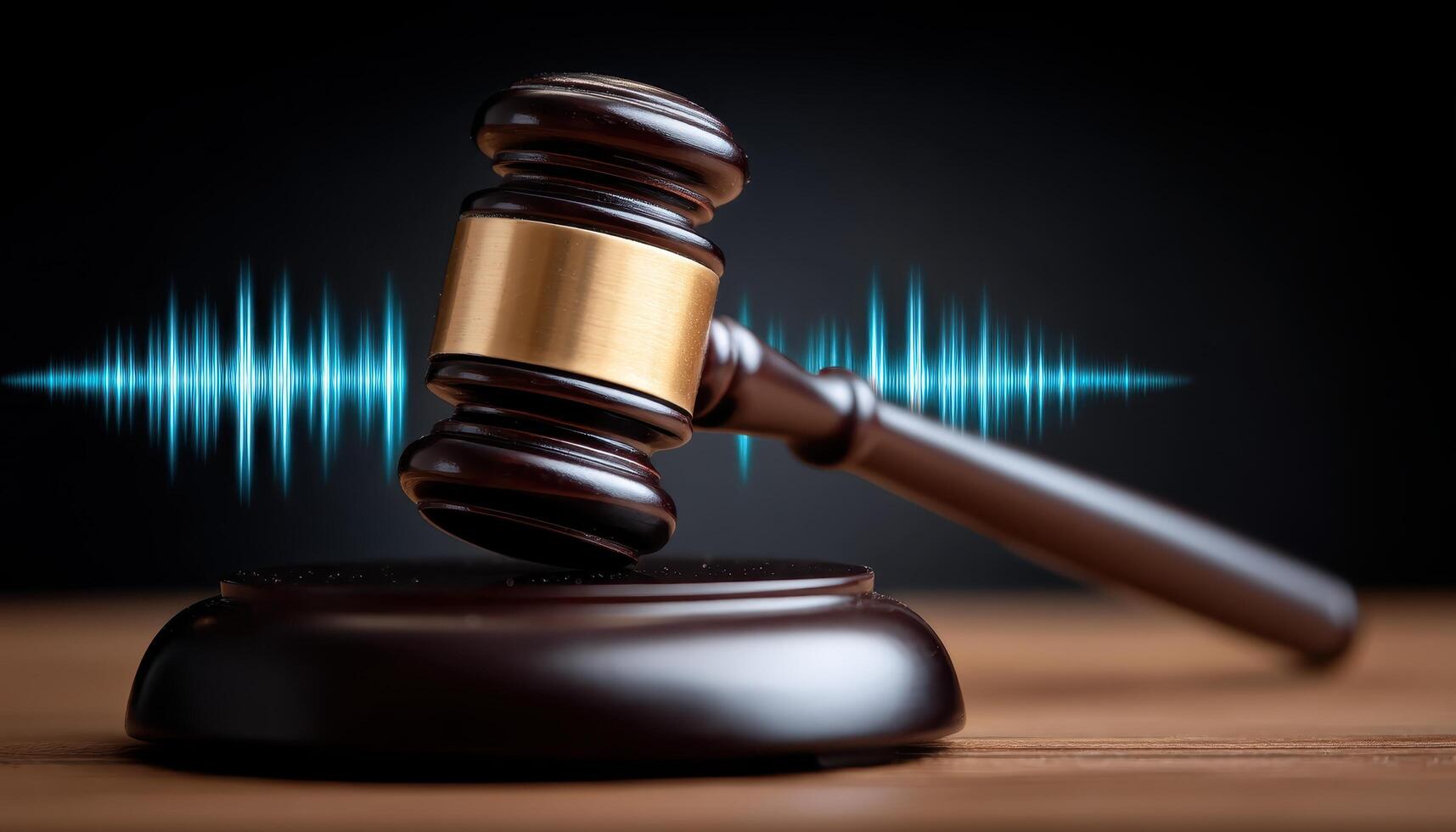 Legal Proceedings Action Courtroom Digital Soundwave Background Copyspace Opportunity photo