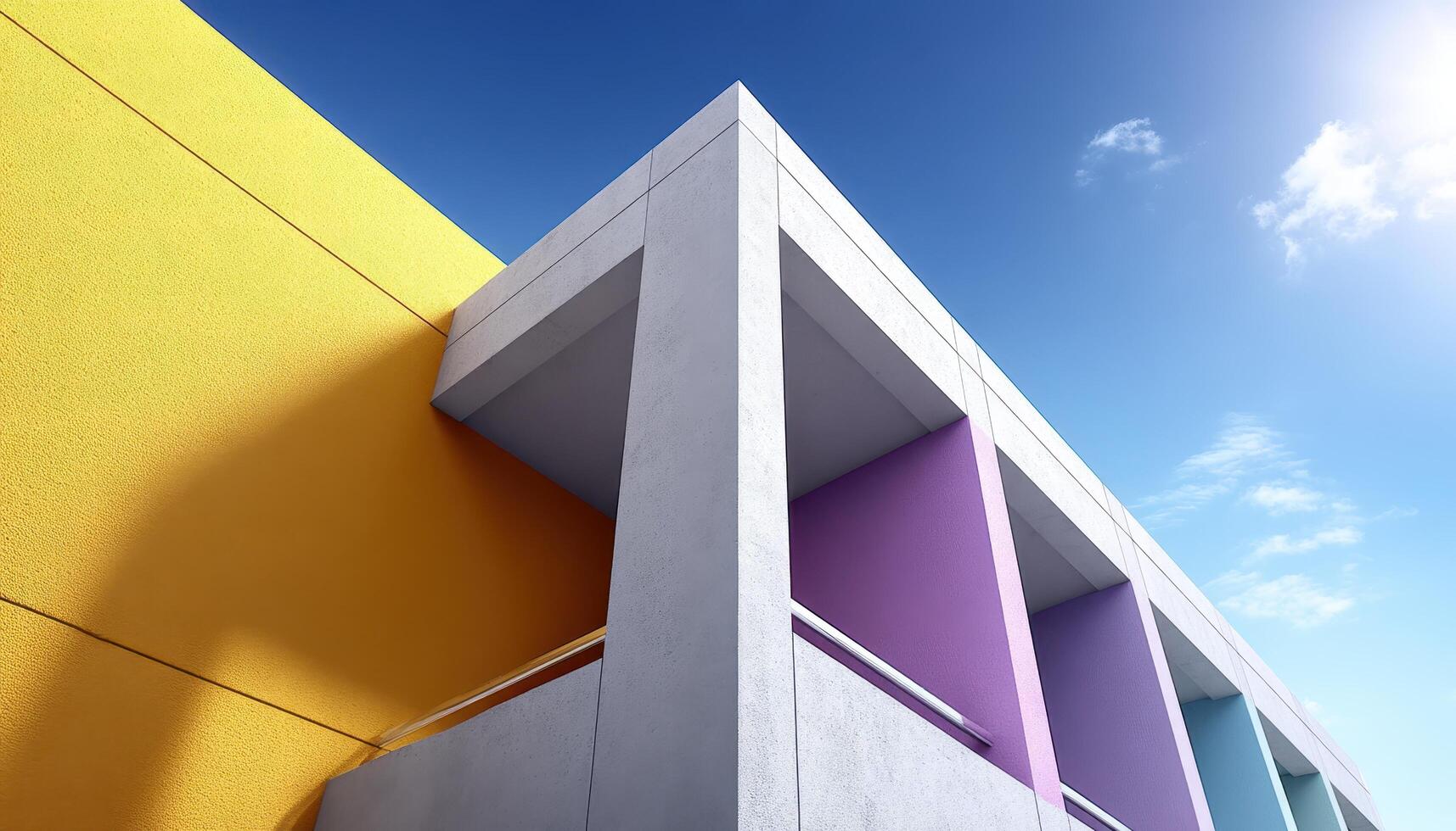 Vibrant Architectural Design Urban Setting Modern Buildings Clear Background Copyspace View photo