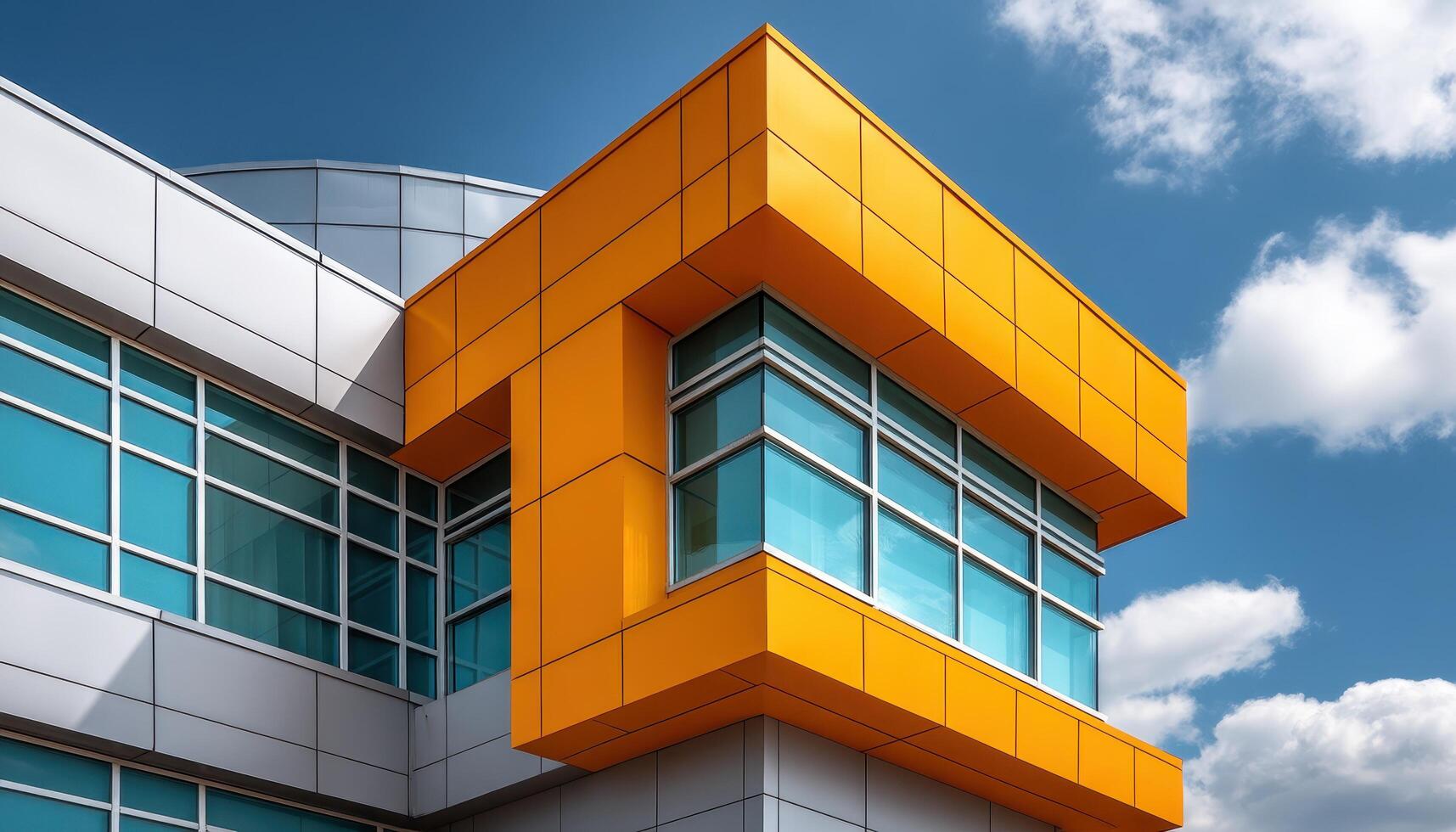 Modern Architectural Design Urban Environment Building Structure Background with Copyspace photo