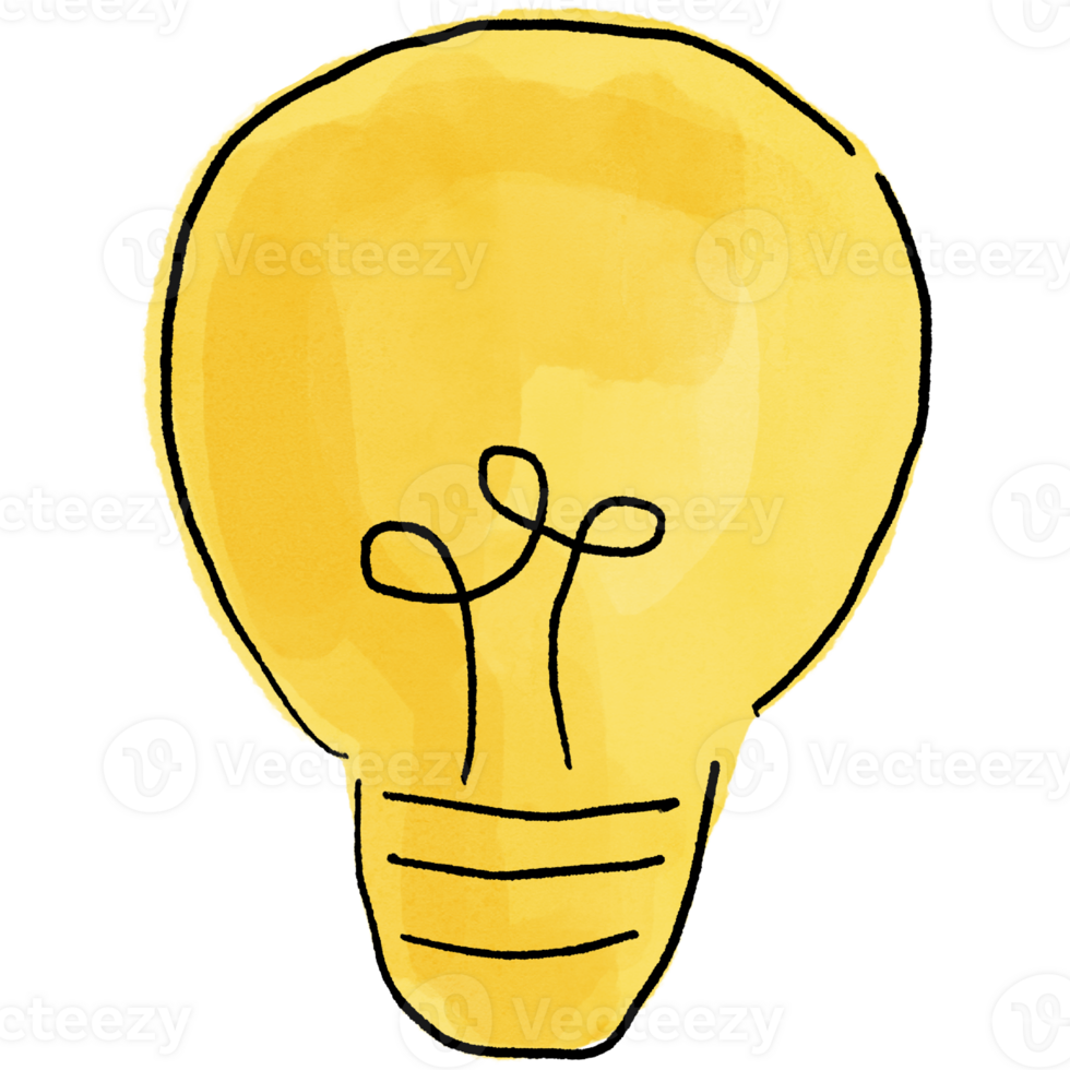 Creative Idea Watercolor Doodle for Back to School Designs png