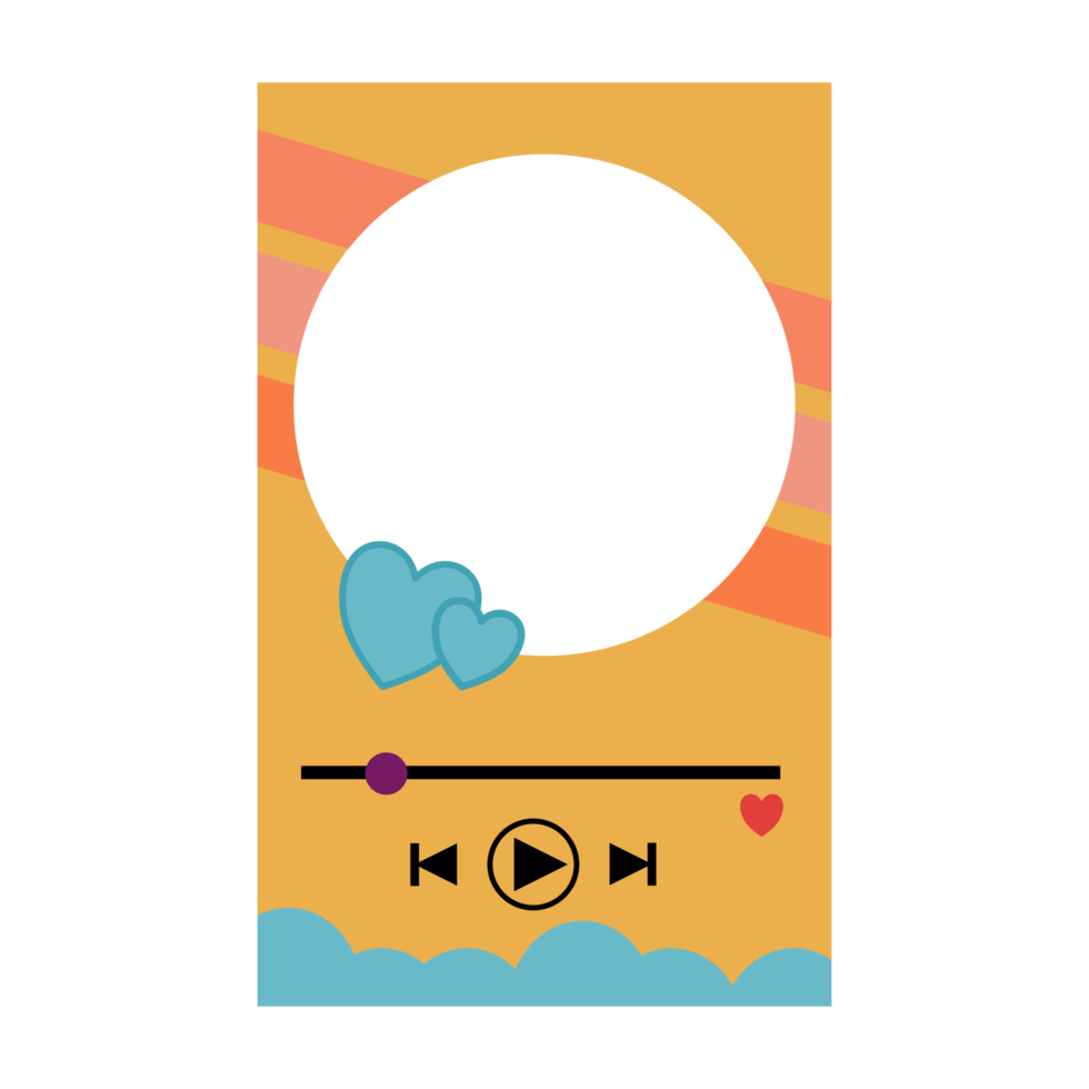 a picture of a music player with a heart on it png