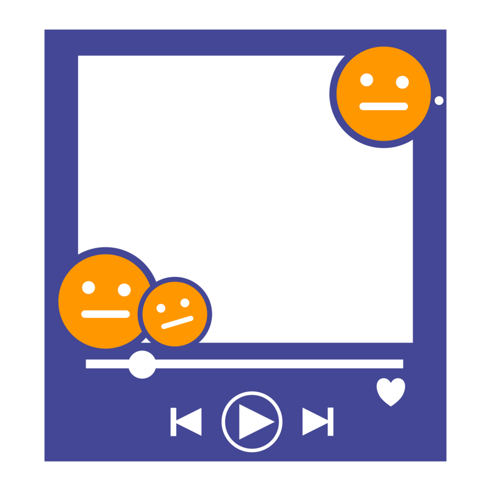 a movie player with emoticons on it png