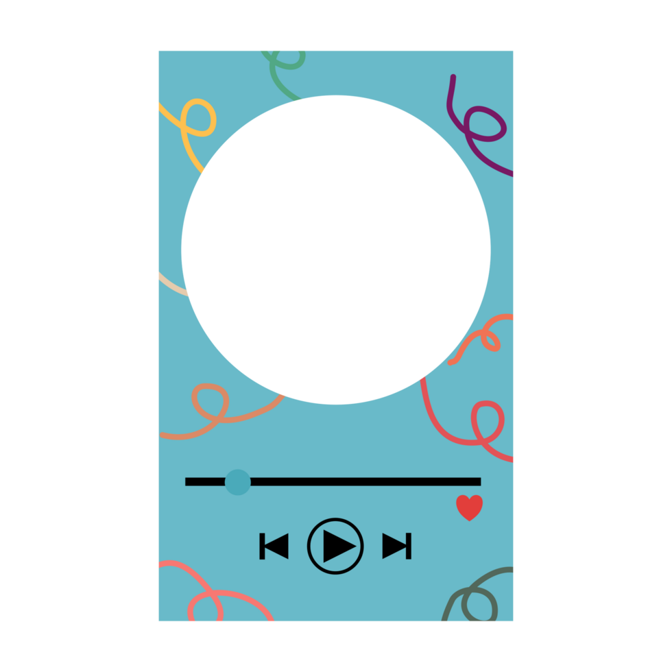 a blue player with a colorful background png