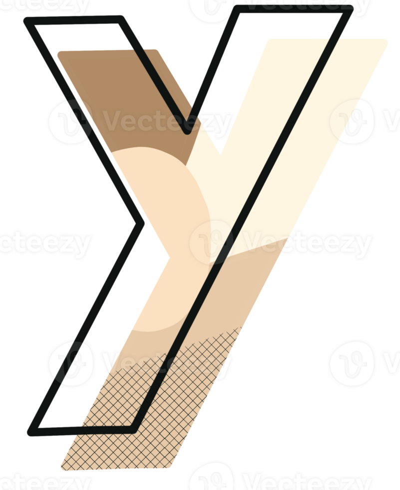 Abstract geometric letter Y png