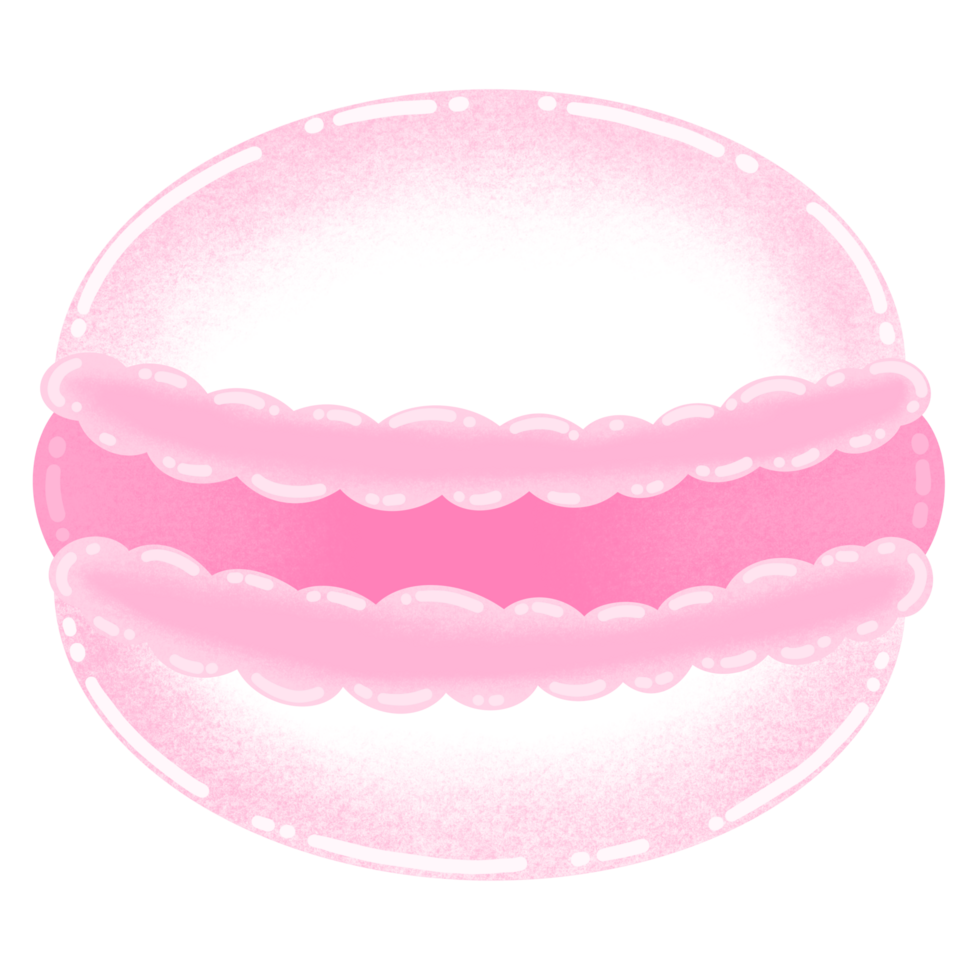 Pink Macaron Cartoon French Dessert png