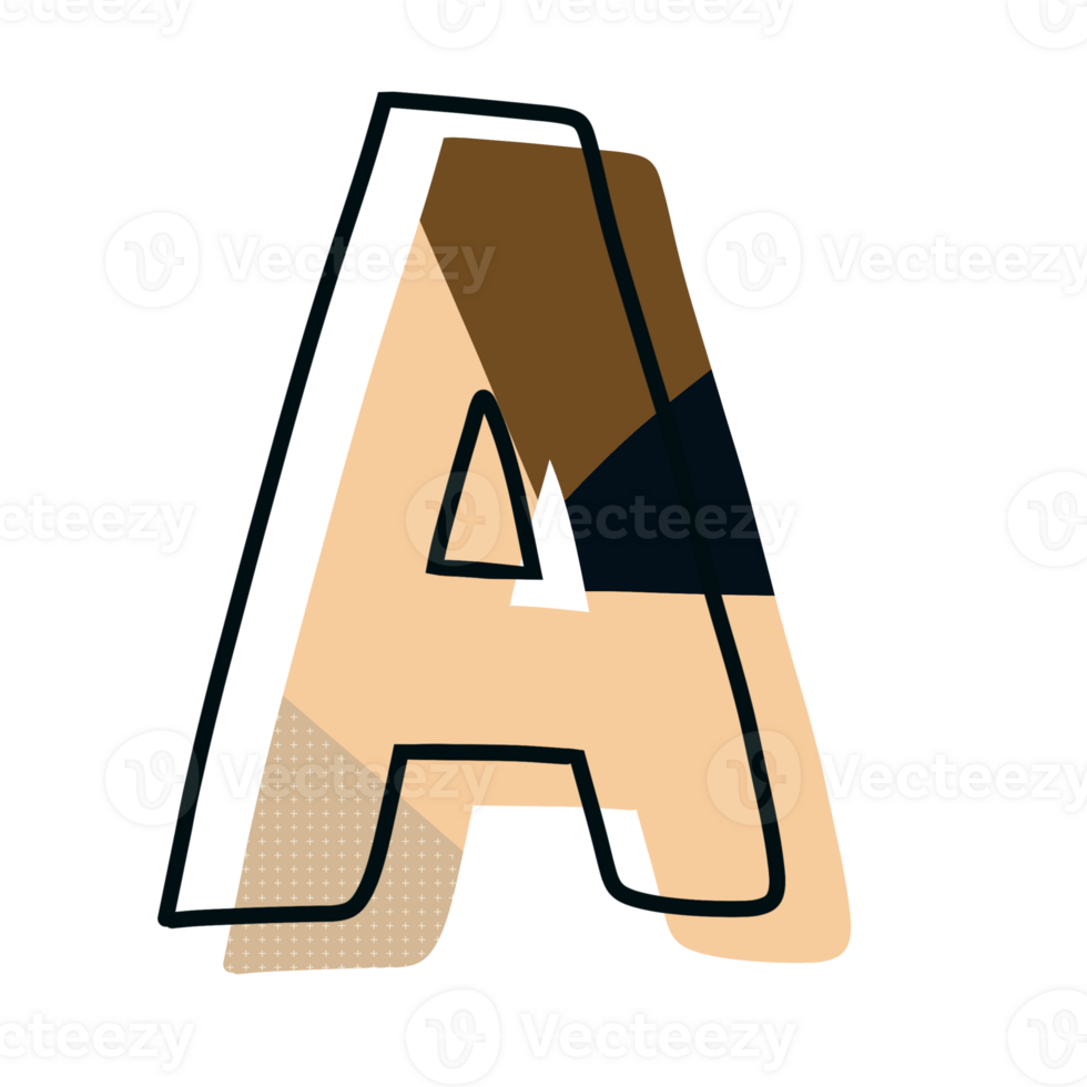 Abstract geometric letter A png