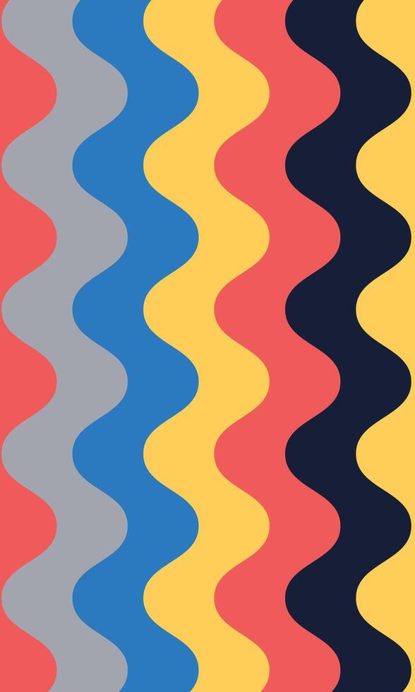 Unique Bauhaus style colourful pattern background, simple geometric Modern abstract design vector