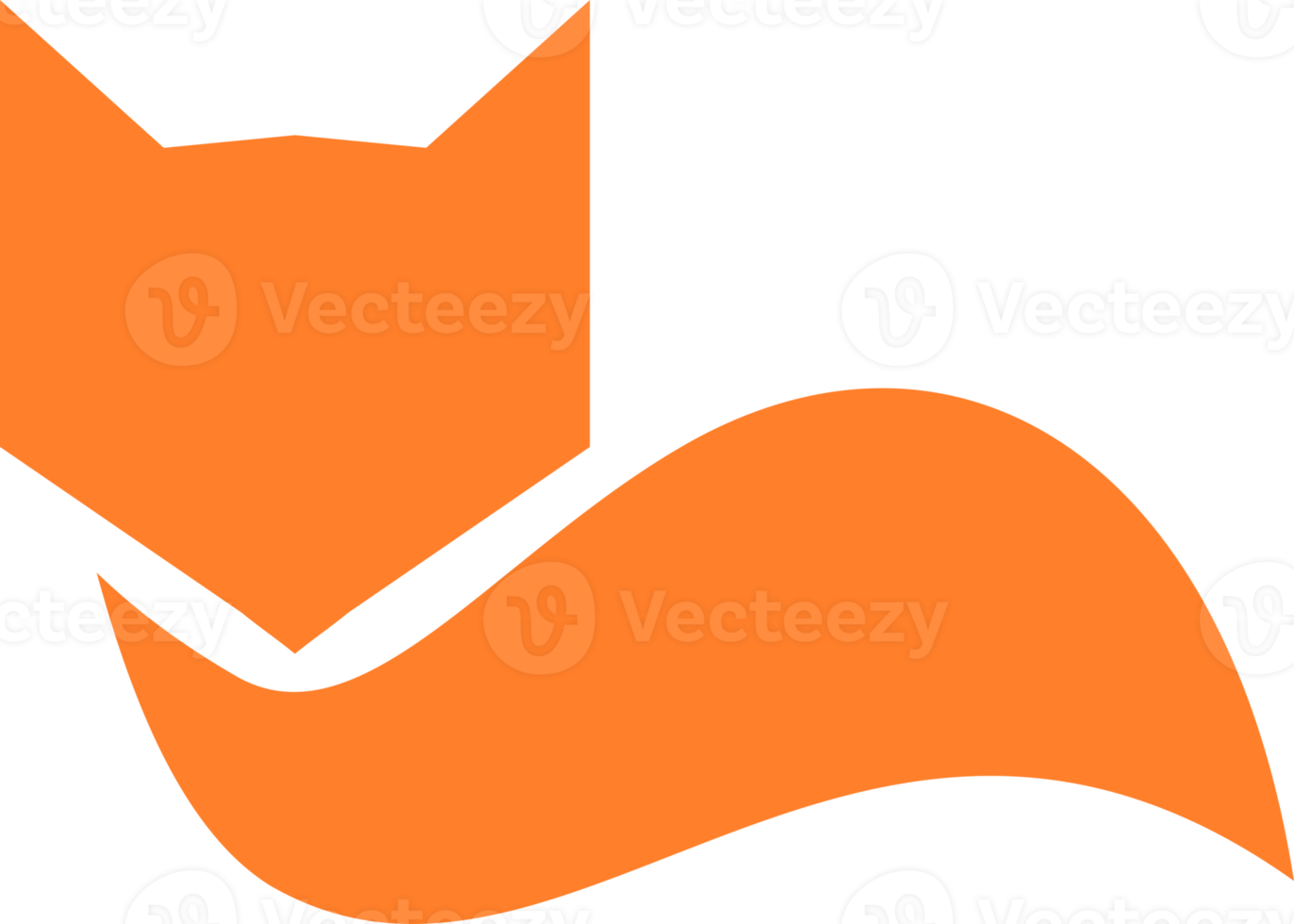 Orange fox logo icon png