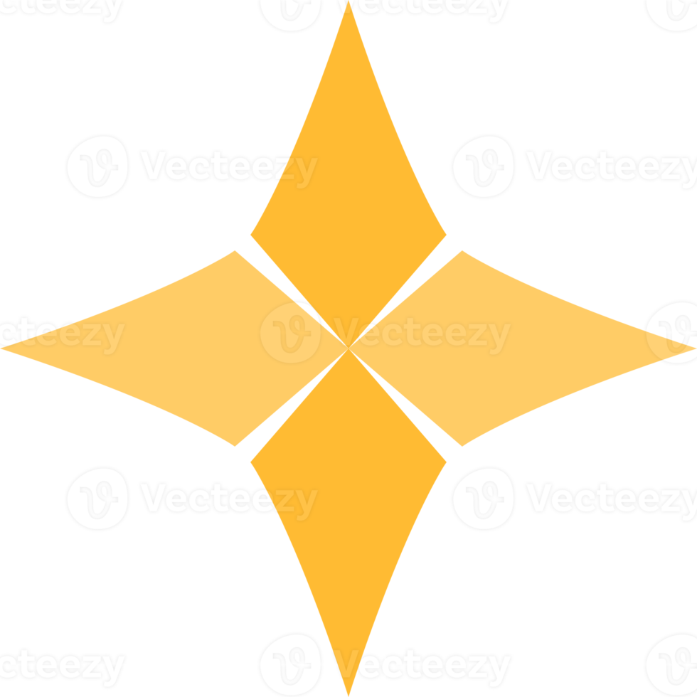 Yellow sparkle light star png
