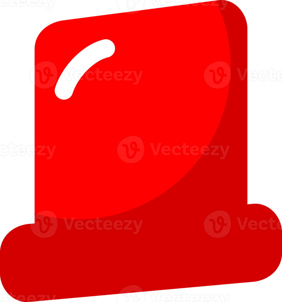 Red alarm siren emergency fighing light icon doodle png