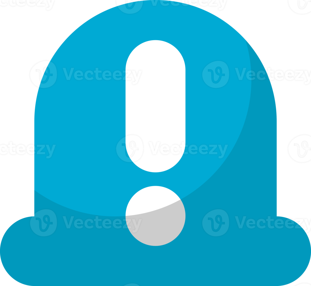 Blue alarm siren emergency fighing light icon doodle png