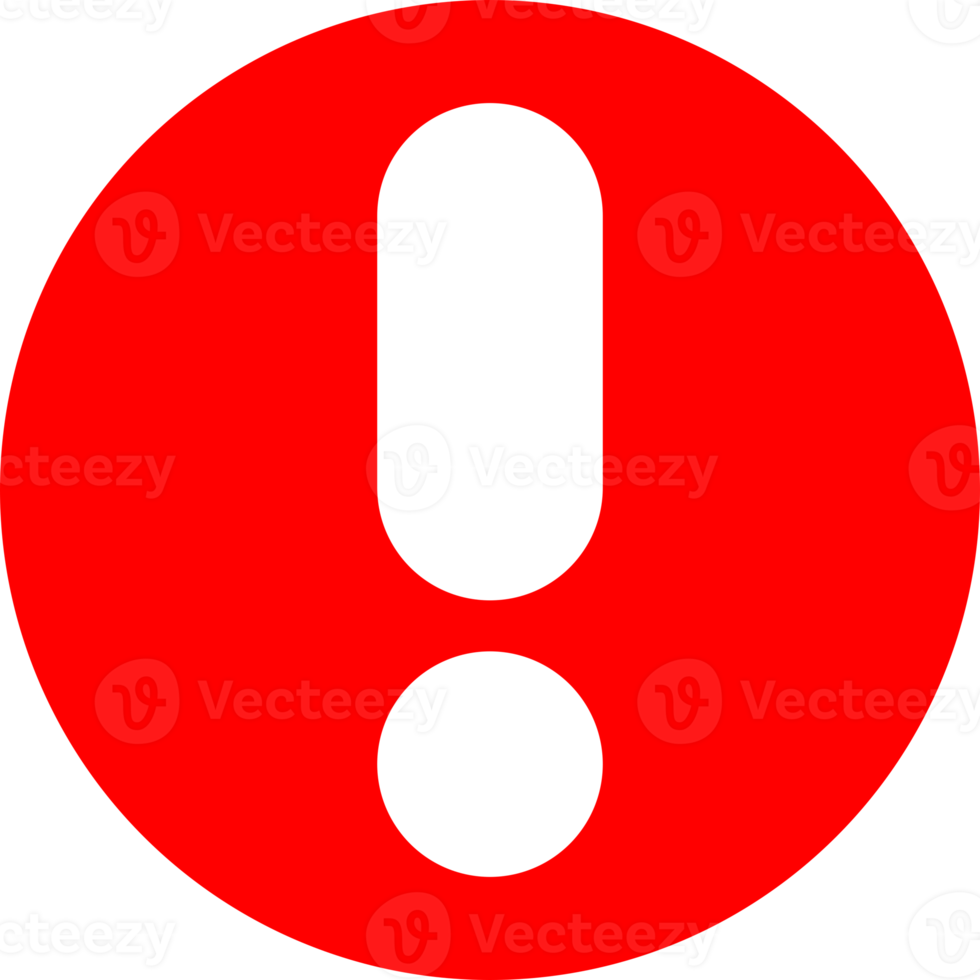 Red circle exclamation mark icon png