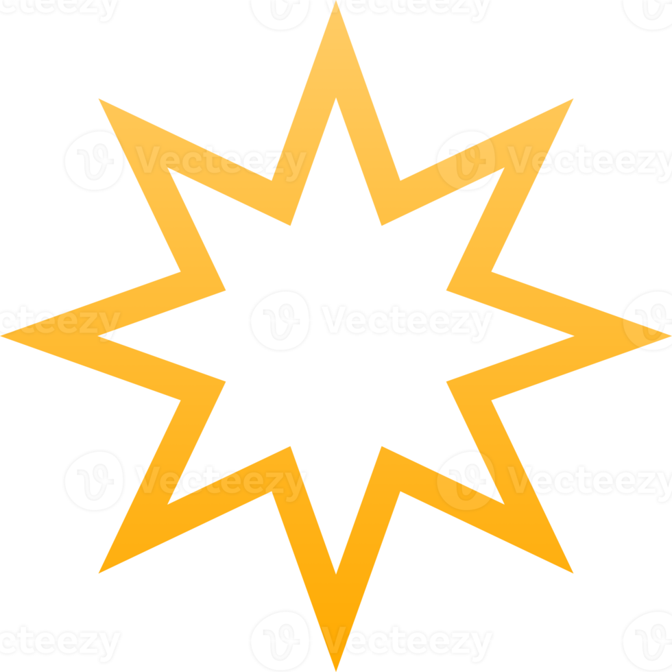 Yellow line sparkle star png