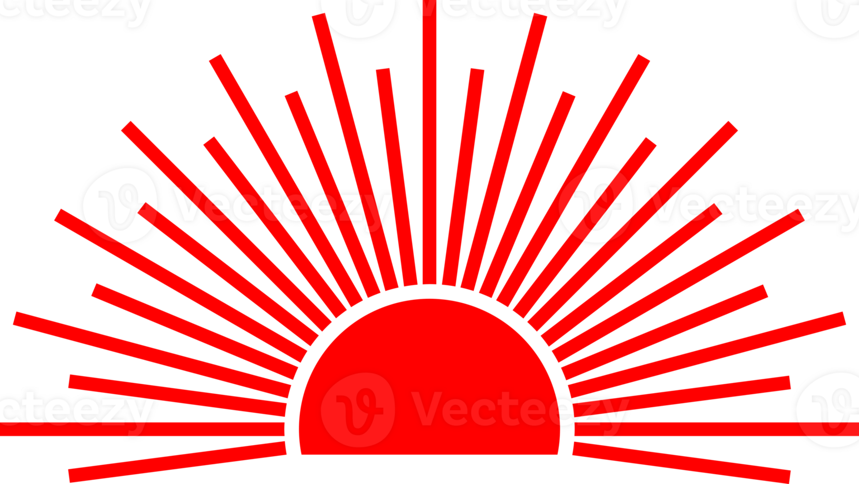 Red line sun boho icon png