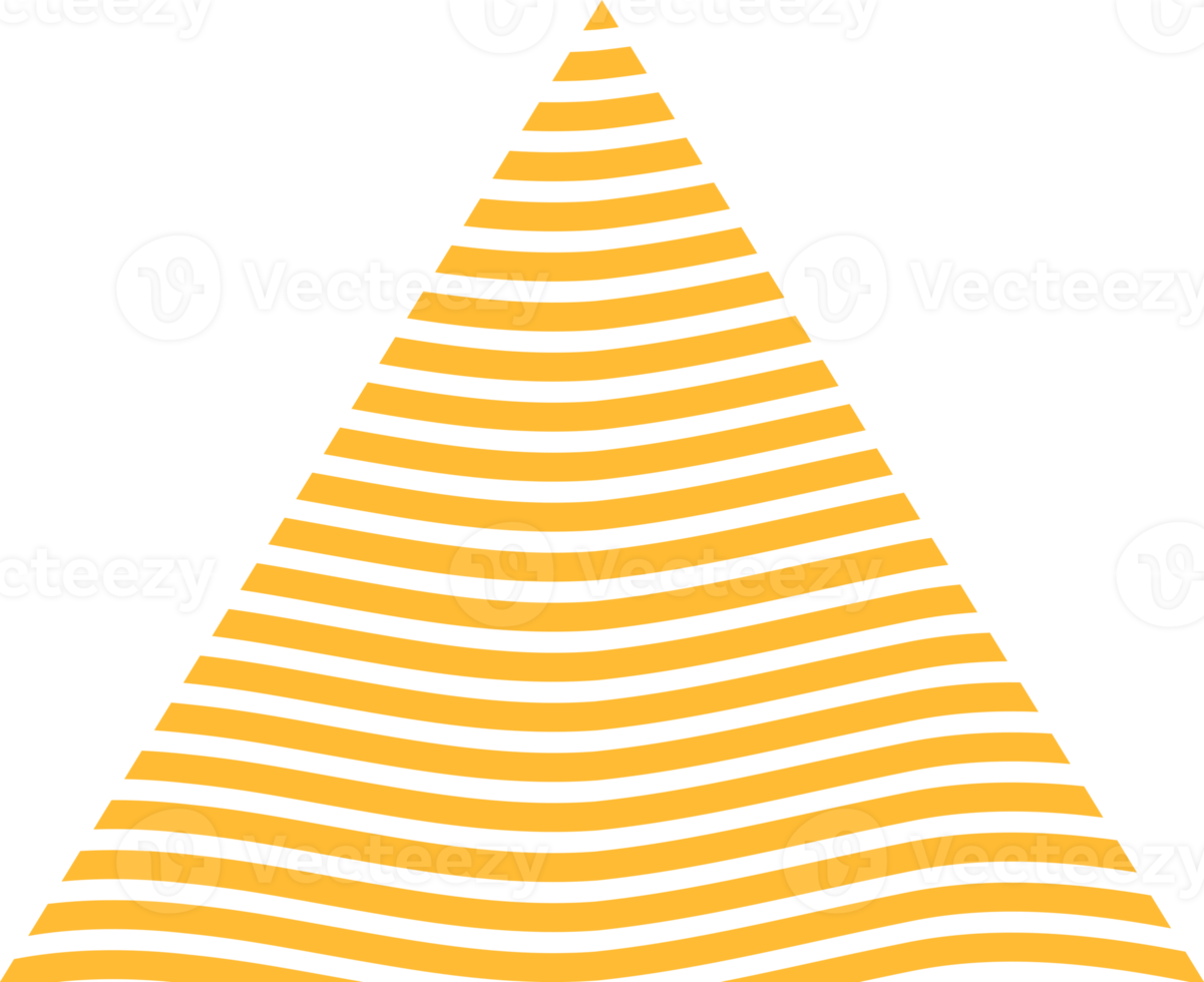 Yellow abstract line triangle icon png