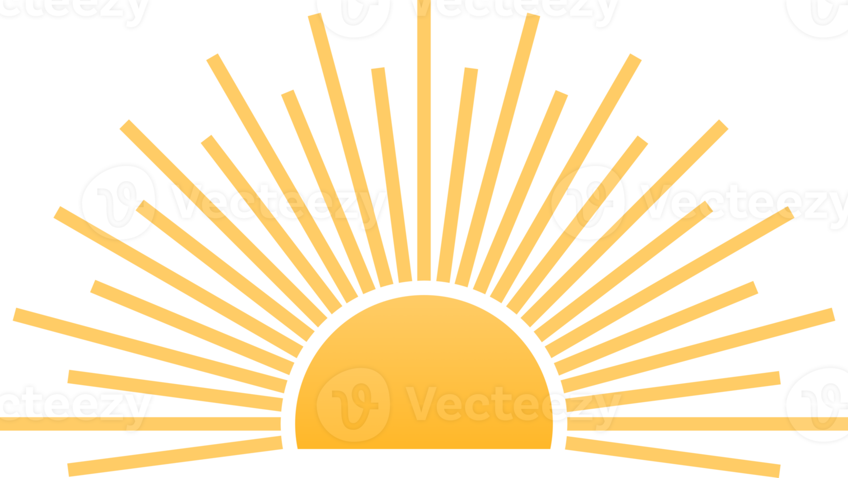 Yellow sun boho icon png