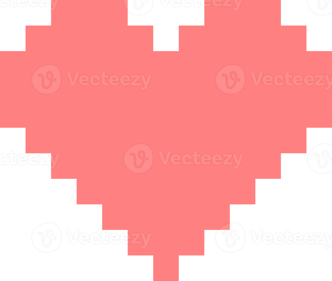 Pink heart love pixel art icon png