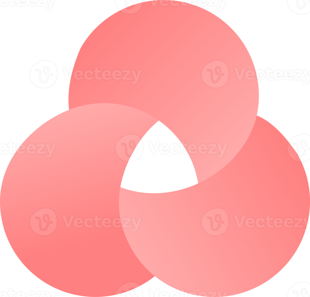 Pink eco circle overlap abstract logo icon png