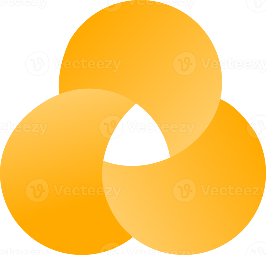 Yellow eco circle overlap abstract logo icon png