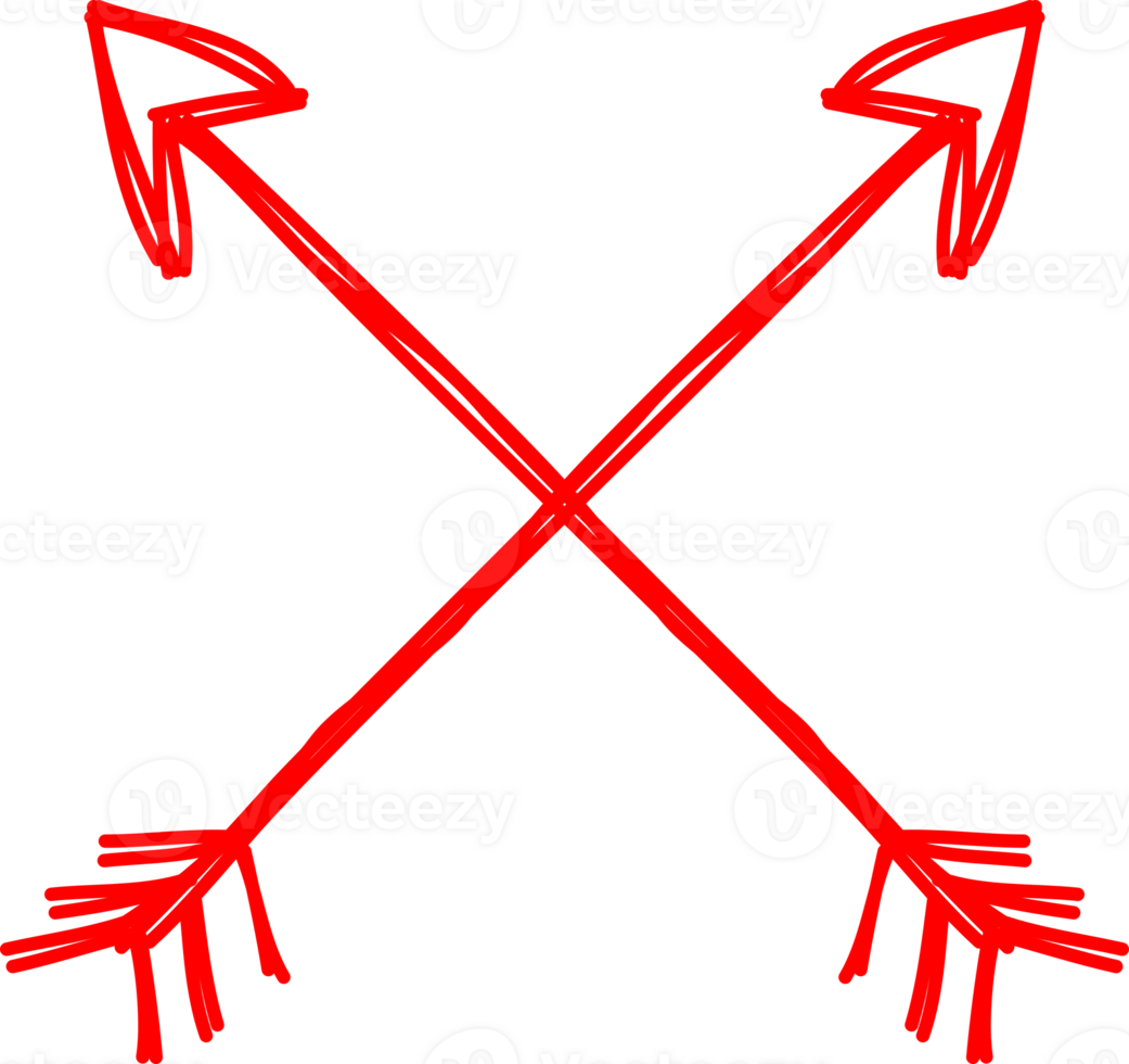 Red arrow cross icon png