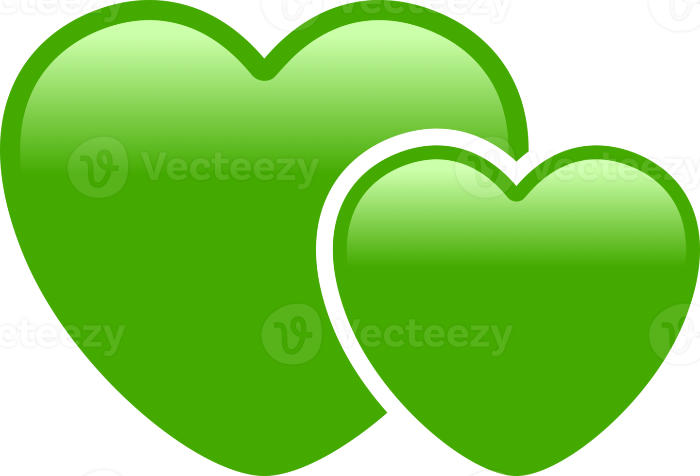 Green couple heart png