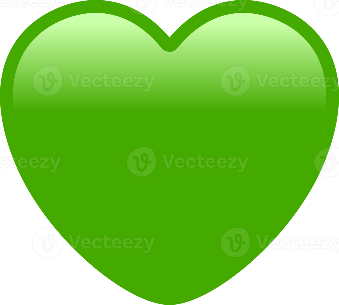 Green heart icon png