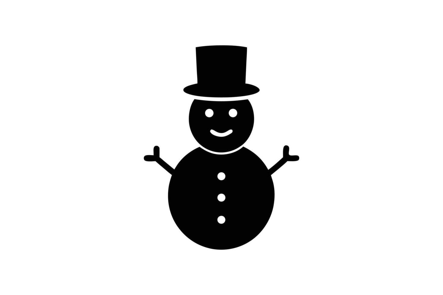 A snowman icon silhouette art illustration.eps vector