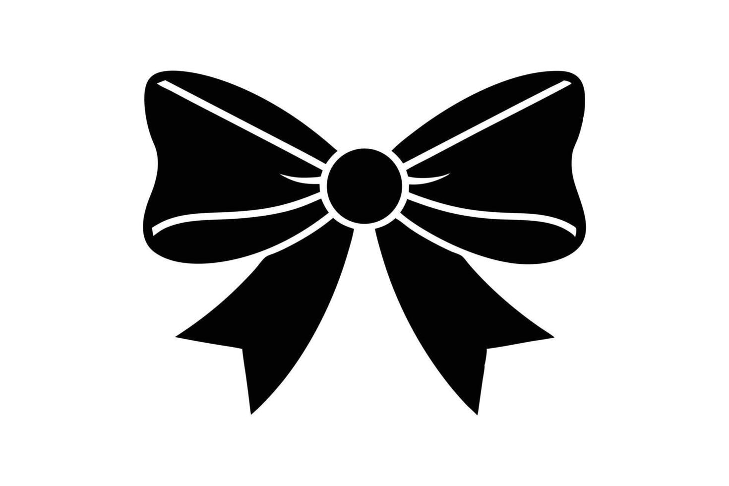 A Christmas bow icon silhouette art illustration.eps vector
