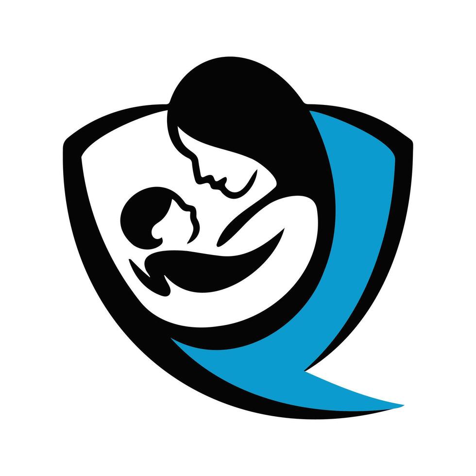 Mother's Day woman icon, a silhouette illustration of people with a simple design vector