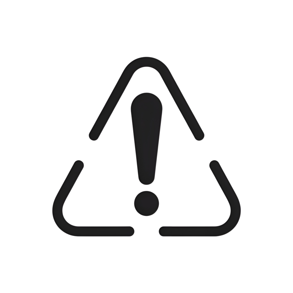a minimalist warning icon png