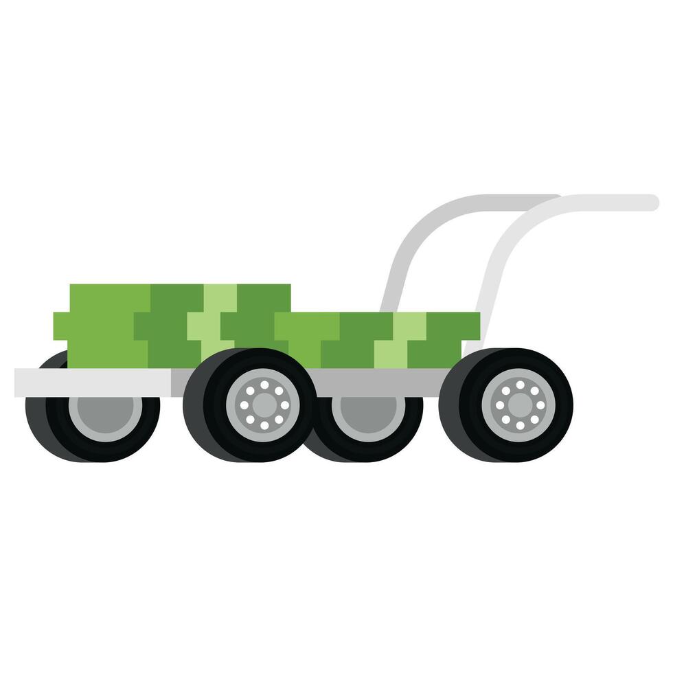 A cart with money. Money delivery vector