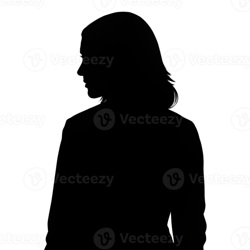 Elegant Woman Silhouette Icon png
