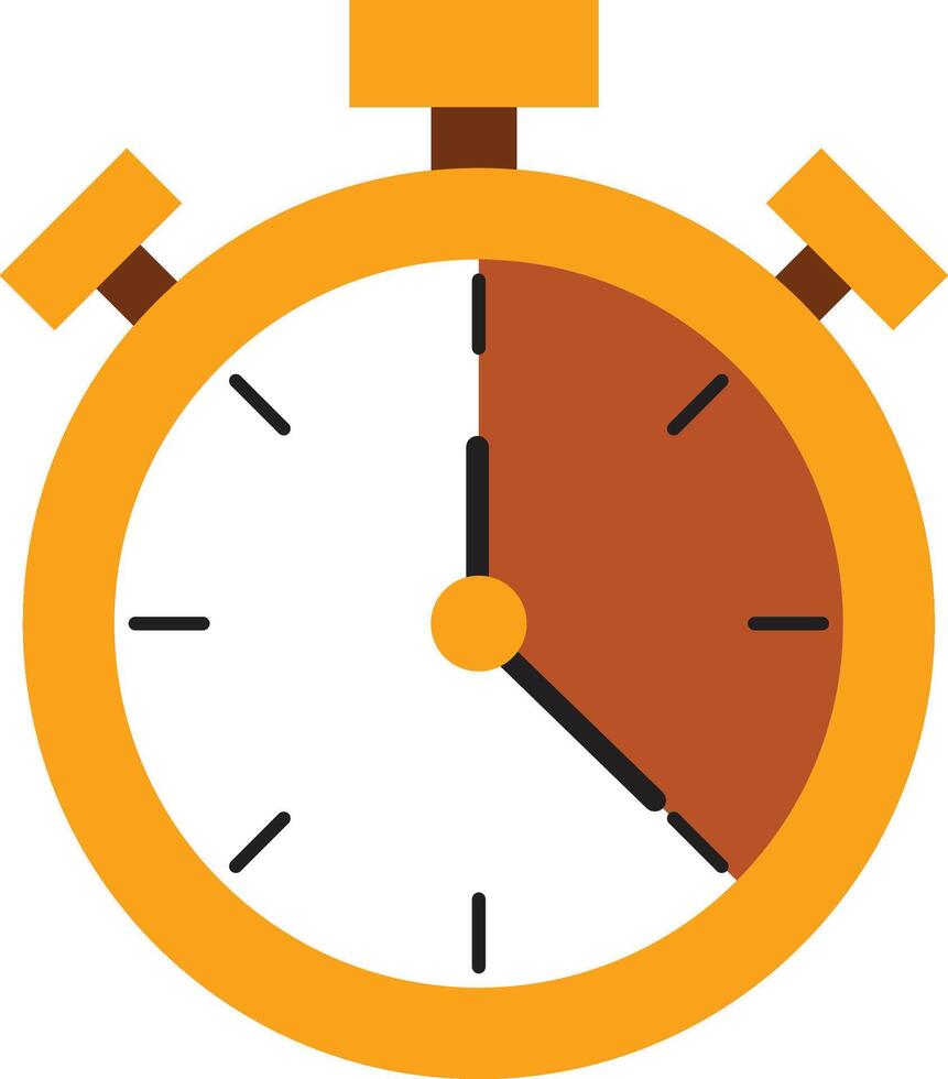 Orange Brown Stopwatch for Timer Count vector