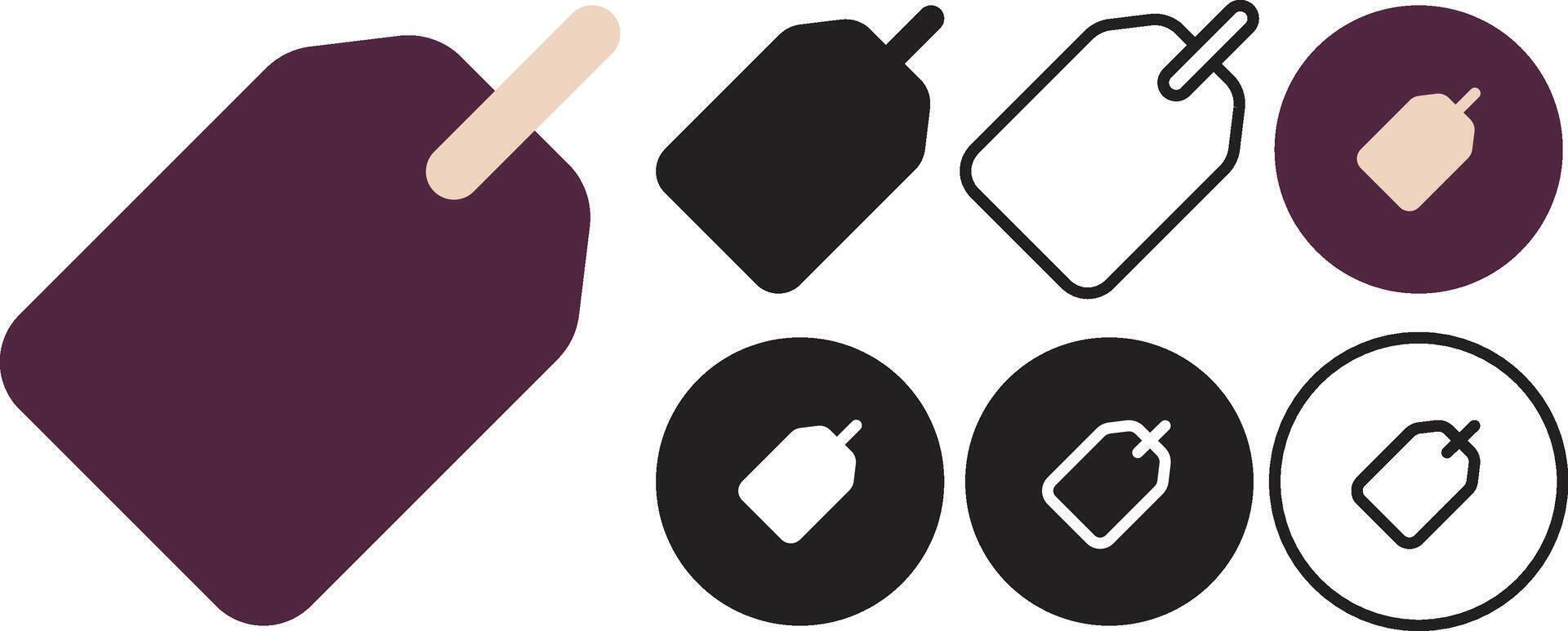 Collection of Discount Label Icon for Sale Business Promotion vector