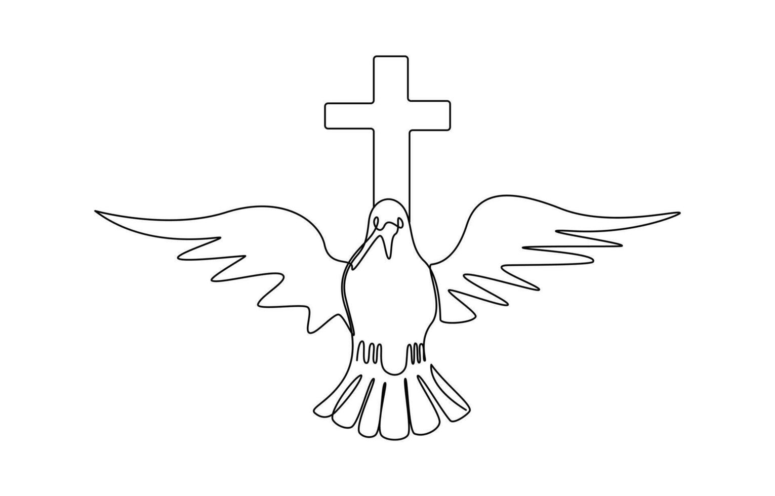 Pentecost line art draw vector