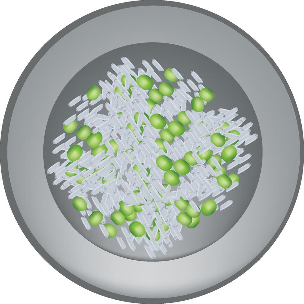 A bowl full of green beans and peas vector