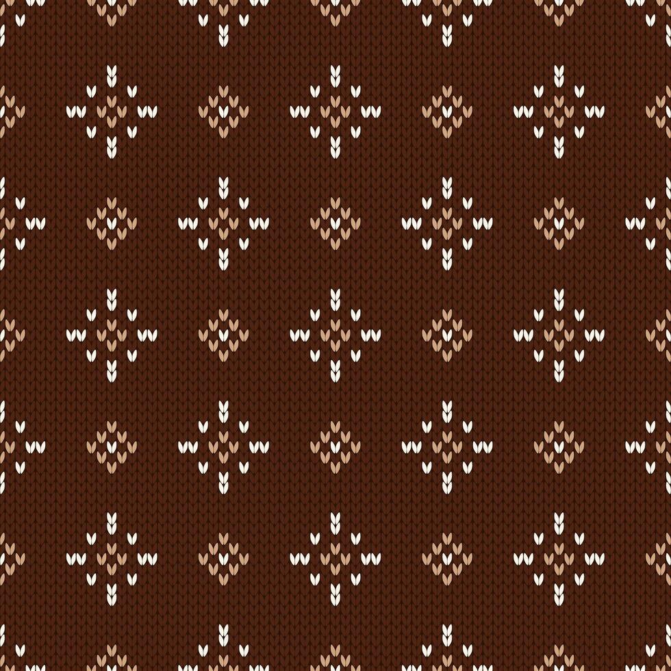 Scandinavian knitted seamless pattern. Norwegian native style sweater. Wool texture. Winter holiday backgrounds vector
