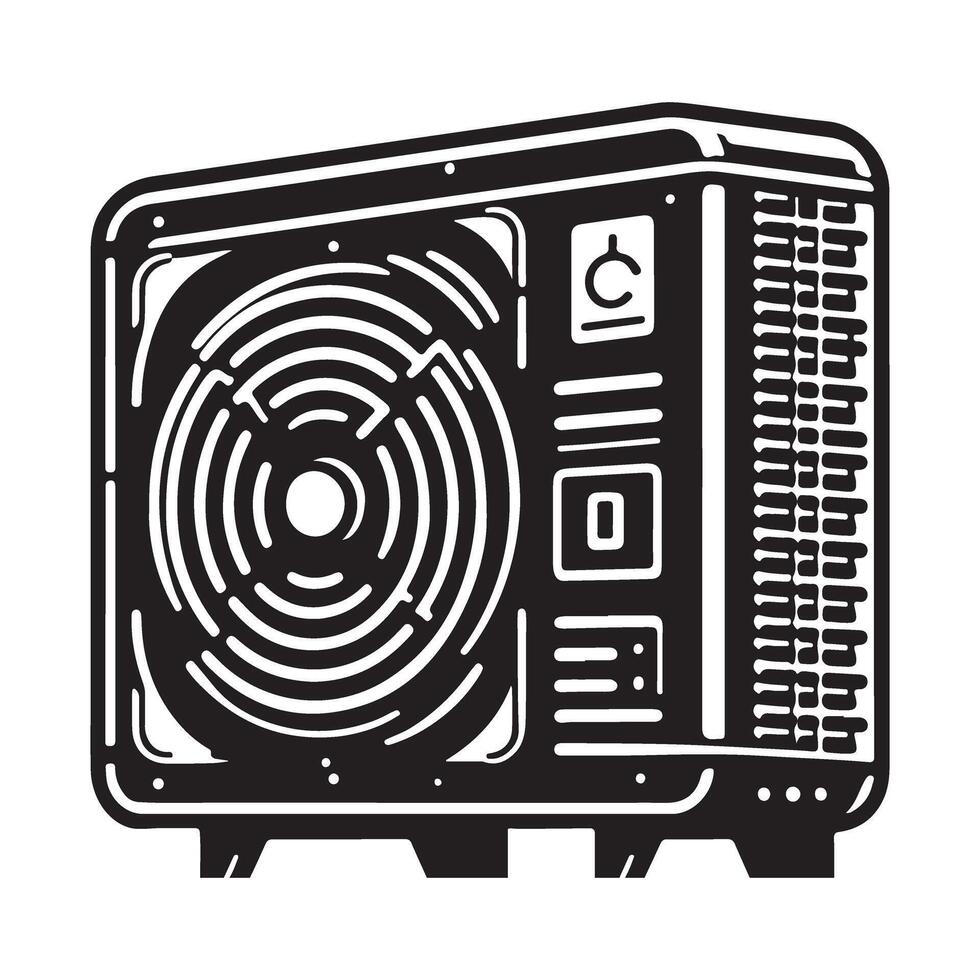 Air Conditioning Unit Representing Climate Control and Cooling Technology vector