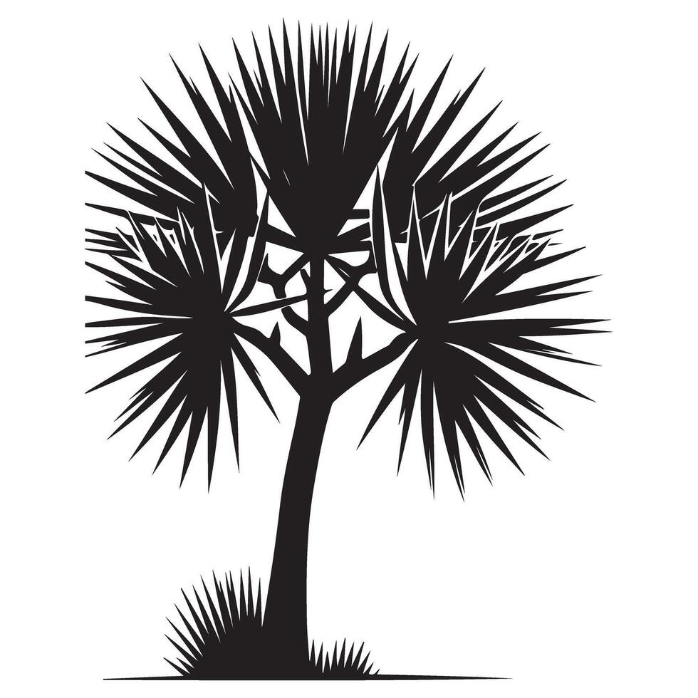 Palmetto tree illustration symbol of southern charm and strength silhouette vector