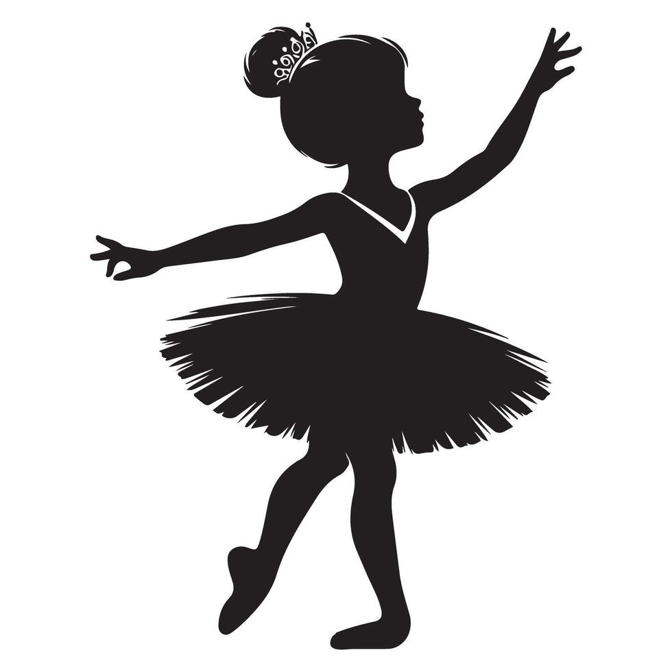 Ballerina Silhouette Image for Dance Studio and Performance Art vector