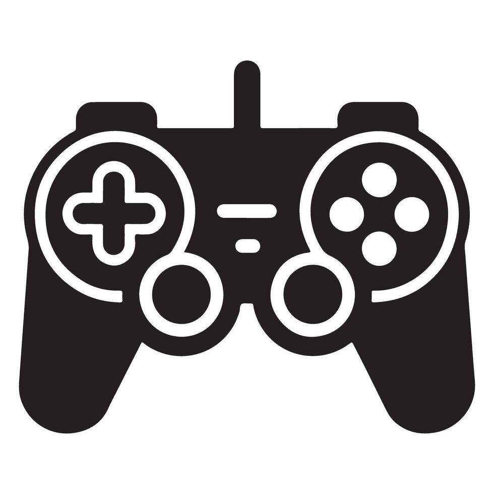Classic Game Controller Silhouette Illustration for Gamers vector