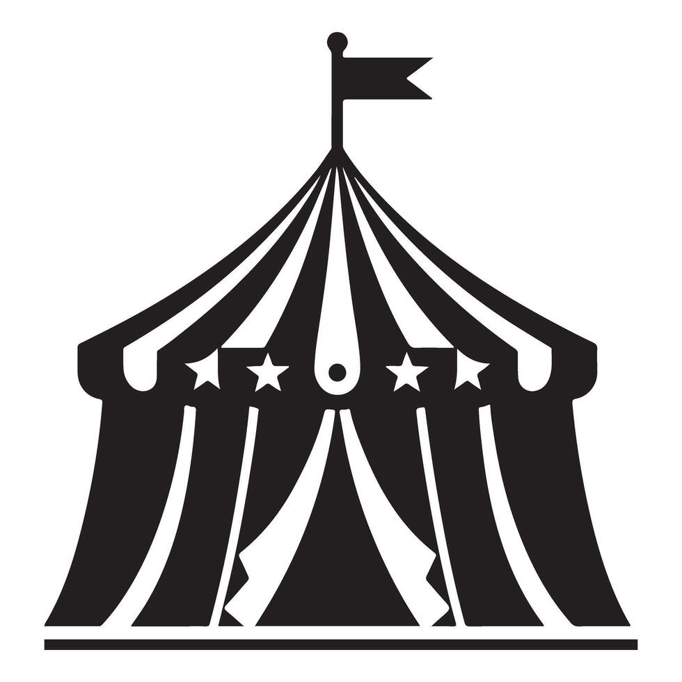 Spectacular Circus Tent Illustration for Festive Events and Entertainment Venues vector