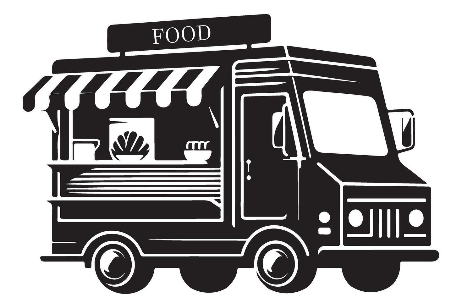 Food Truck Illustration for Culinary Business and Catering Events vector
