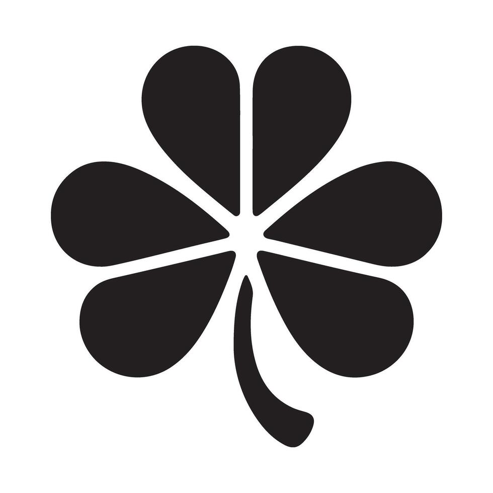 Three Leaf Clover Silhouette Image for Saint Patrick's Day vector