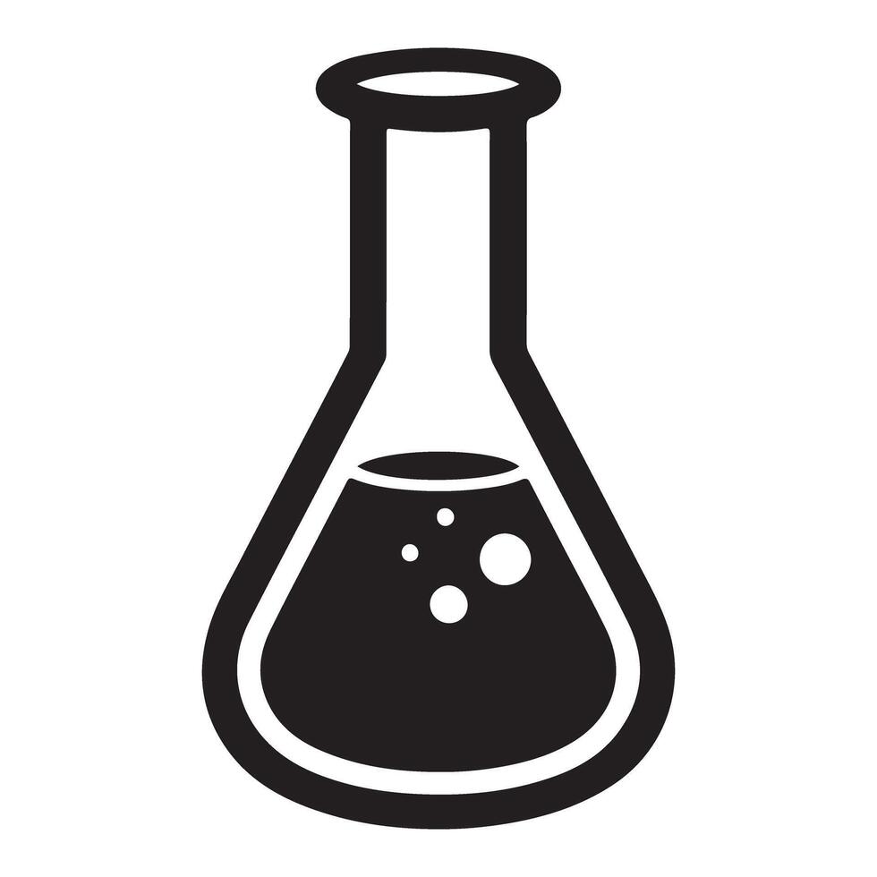 Laboratory Erlenmeyer Flask Science Beaker Chemical Reaction Experiment vector