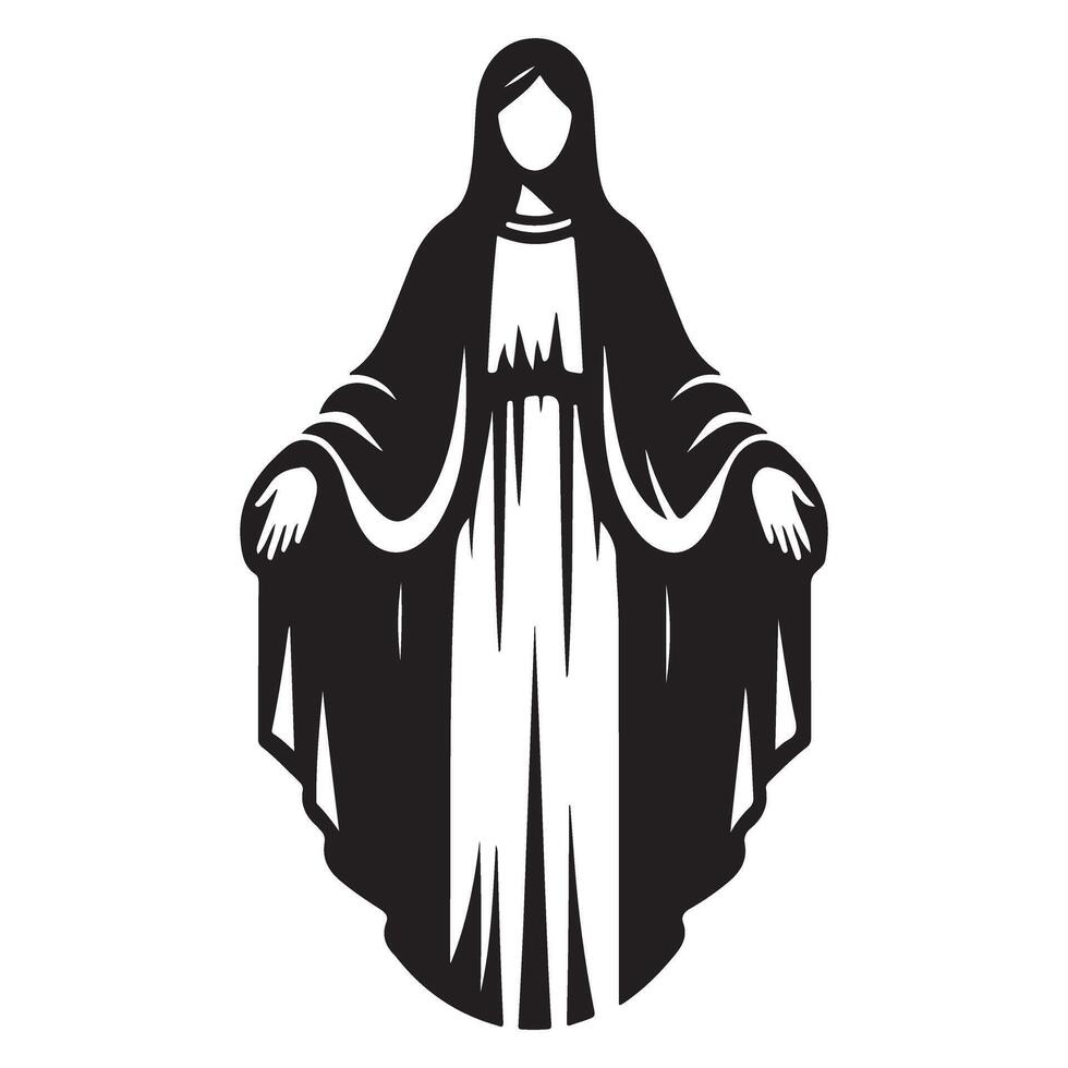 Our Lady of Grace Illustration Religious Icon for Designer vector