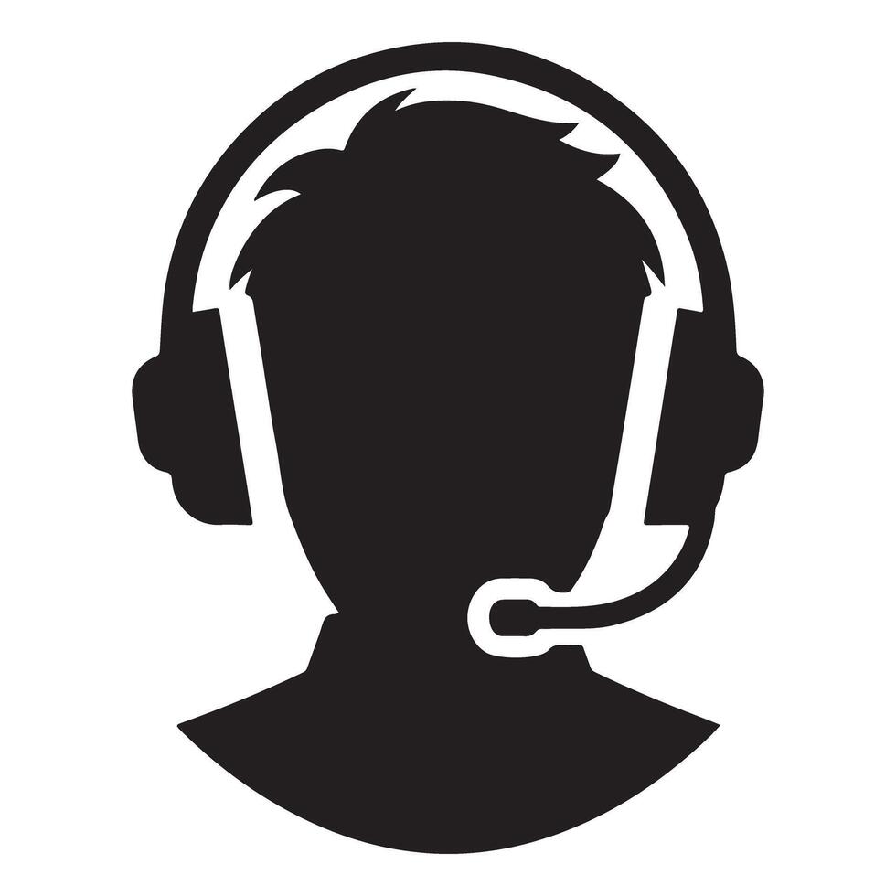 Professional Customer Support Specialist Icon Graphic Assistance Solution vector