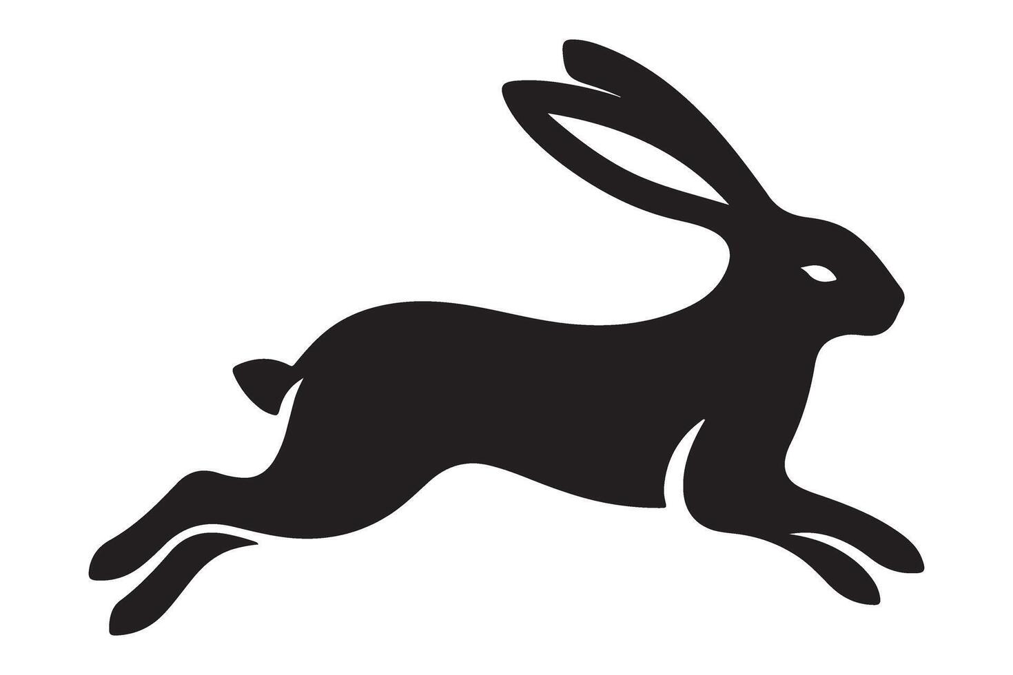 Rabbit Silhouette Illustration for Crafts Projects and Design Needs vector